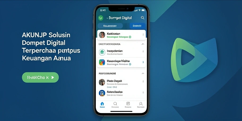 Antarmuka aplikasi AKUNJP yang sederhana dan intuitif.