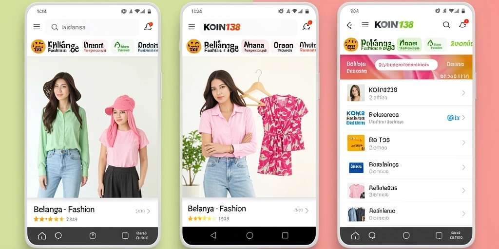 Tampilan antarmuka KOIN138 yang menarik dan fungsional untuk belanja fashion.