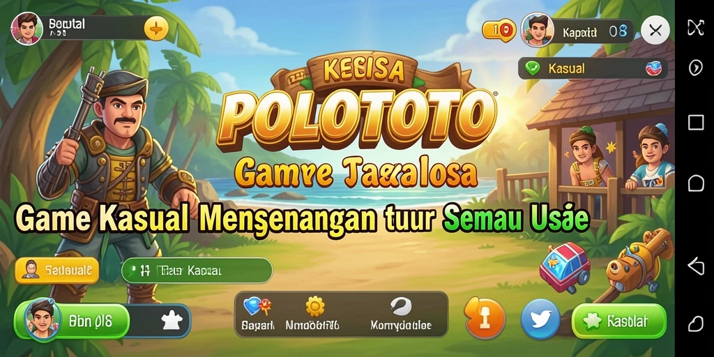 Tampilan antarmuka POLOTOTO yang sederhana dan menarik.
