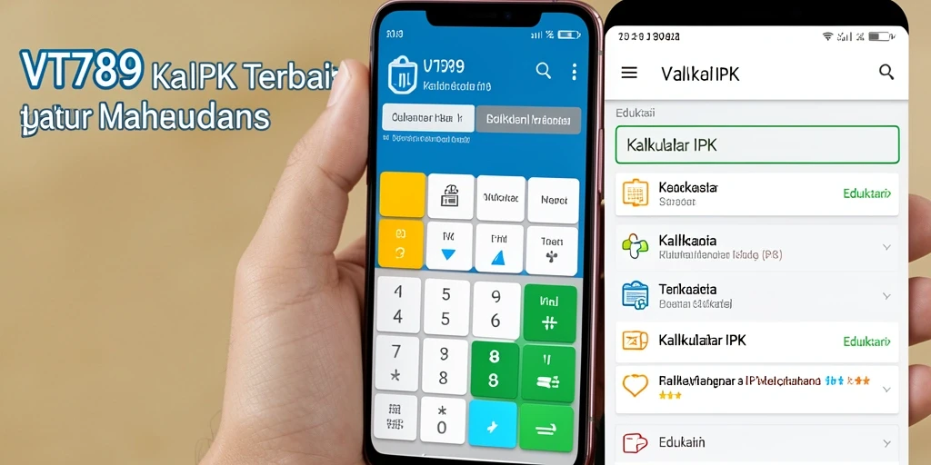 Screenshot aplikasi Kalkulator IPK VT789 yang menunjukkan antarmuka user-friendly.